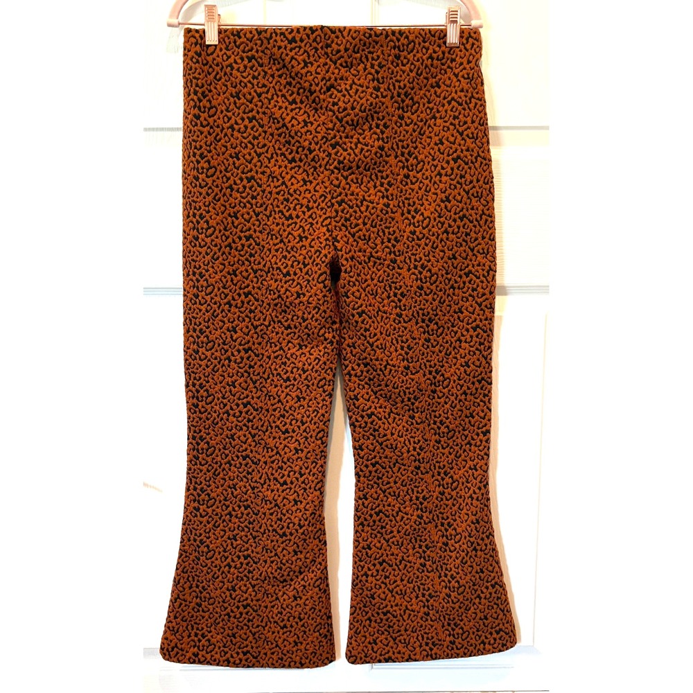 Industry Clothing Womens Pants Medium Leopard Print Flare Leg Stretch Retro EUC! - Picture 4 of 8